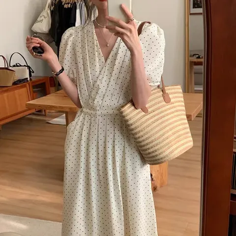 [아리엘스타일]여성스러운 데일리룩 코코도트원피스