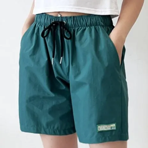 여자 컬러 여름 반바지 운동 실내 캐주얼 기본 바지 밴딩