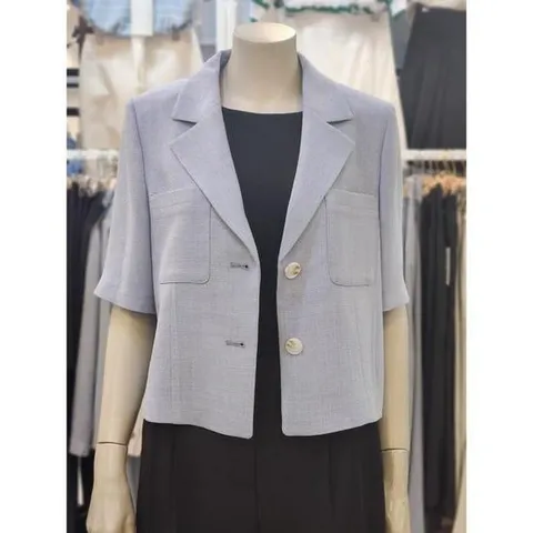 SOUP 세이브존07 여성 포켓 크롭 반팔 자켓 OA5JKR1