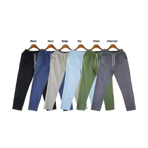 여자연청바지 여자 고무줄 세미바지 마 9부 밴딩팬츠 스판 편한