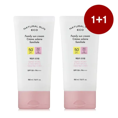 [더블구성]  더페이스샵 내추럴선 에코 패밀리 선크림 150ml