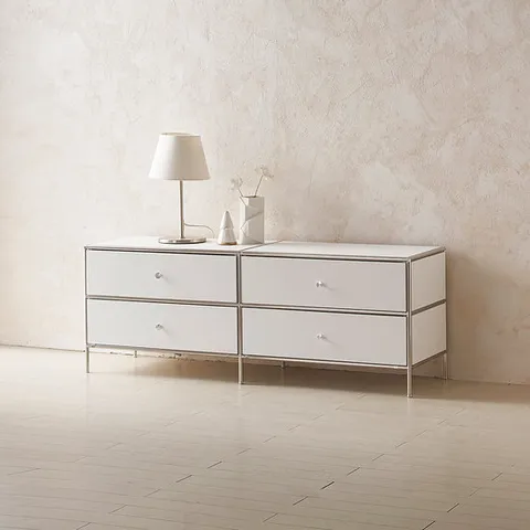 소소숲 트리코 15파이 모듈 낮은 거실장 1400 (서랍형)