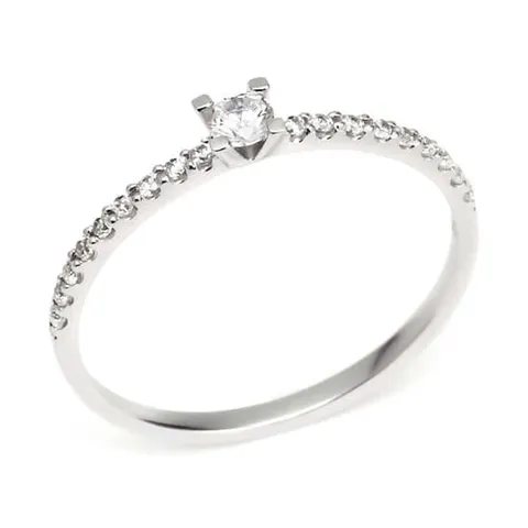 [비앤비골드] 14K 원큐빅 프로포즈링 화이트골드반지 NPR7382