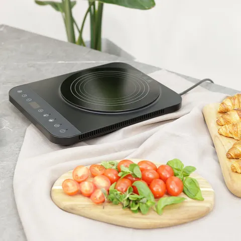 [2000W 강력한 화력과 섬세한 10단계 온도조절] 키친아트 세라믹코팅 1구 터치식 인덕션 전기레인지 KI-5005B