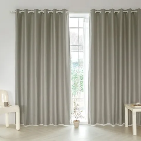 까르데코 소프트린넨룩 대형 도톰 방한 침실 거실 암막커튼 2장