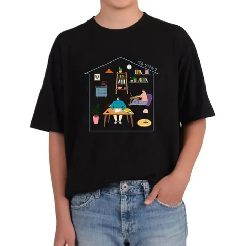 반팔티 행복한잡 우리집 따뜻한우리집 집안생활