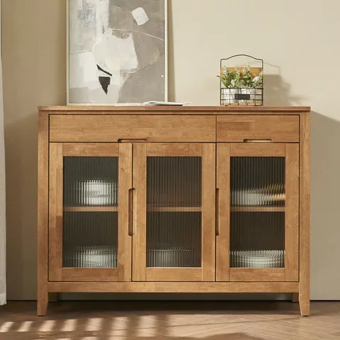 [착불]가온리빙 셜록 1200 고무나무 원목 팬트리장 홈카페장