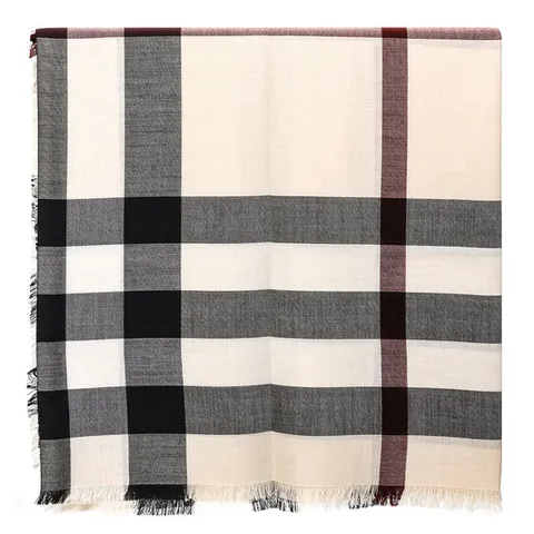 버버리 체크 실크캐시미어 머플러 200 스톤 8090794