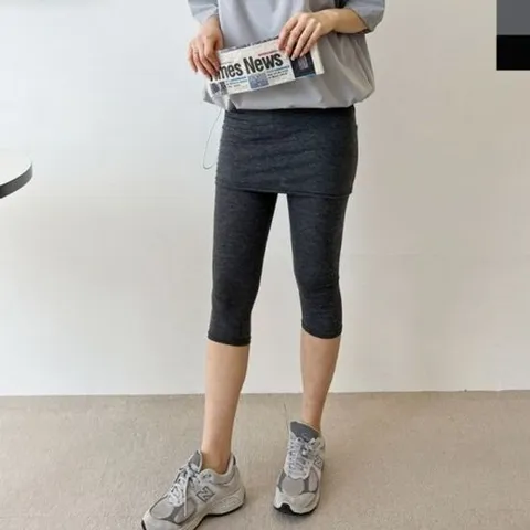 레깅스 쿨 치마 7부 여름 데일리 뽀얌 3부