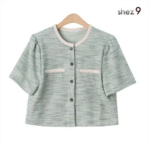 [쉬즈나인]룰렛 미니 반팔 자켓