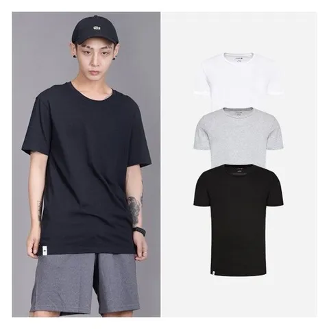 [라코스테]라코스테 크루넥 레귤러핏 무지 로고 티셔츠