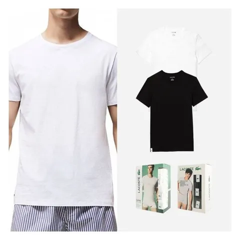 [라코스테]라코스테 크루넥 슬림핏 무지 로고 티셔츠