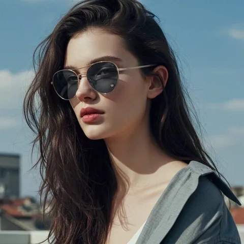 (국내당일발송) 안나수이 메탈 투브릿지 선글라스