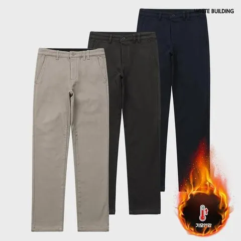 남자 기모 면바지 스판 밴딩 방한 빅사이즈 팬츠