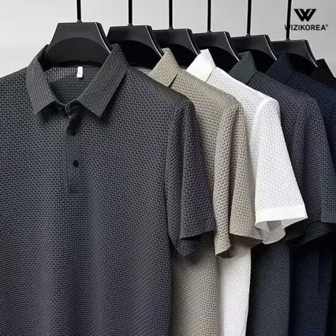 남성 시원한 아이스 메쉬 카라 반팔 티셔츠 WI044T