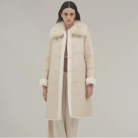 [SIINVII]리얼 폭스퍼 롱 무스탕 코트_KSCT240401