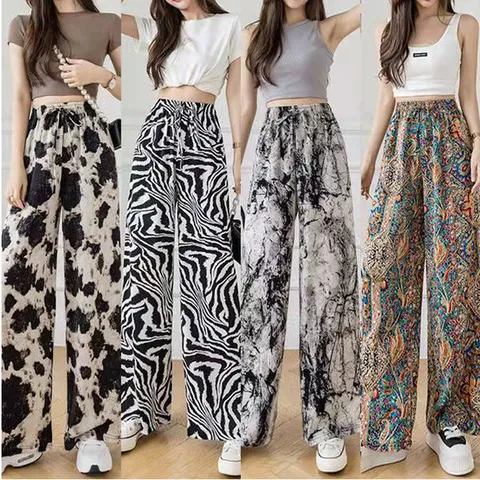 여자 냉장고 바지 여성 여름 아이스 팬츠 편한 고무줄 여자바지