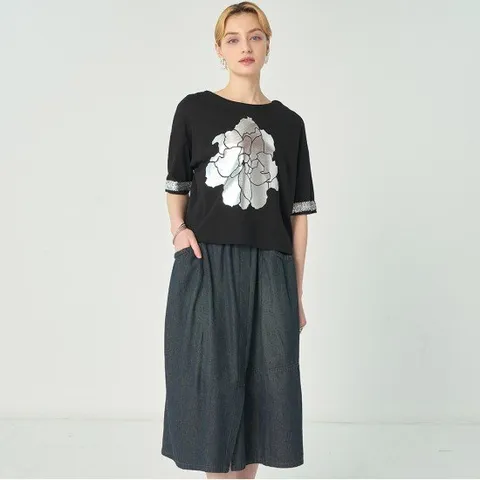 [막스까르띠지오] 데일리 데님 벌룬 스커트