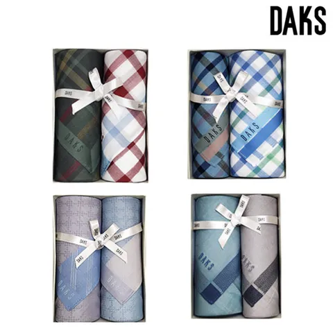 [ 롯데백화점 ][닥스(손수건)]손수건 2매 세트 24종 택 1 (선물포장)