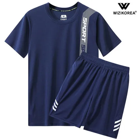 남성 스포츠 반팔 트레이닝 세트 여름 상하세트 WI110SET