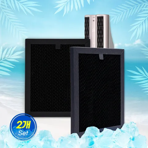 [호환] LG 에어컨 필터 휘센 듀얼 스텐드형 3304 신형 스모그탈취필터 2개