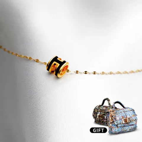 24K순금 블랙포인트 H 펜던트 PG1043