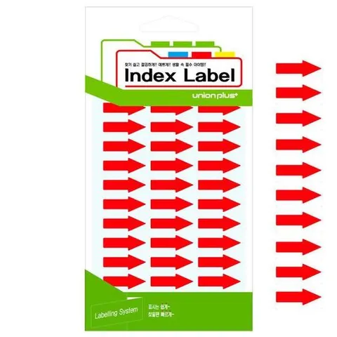 유니온 화살표스티커 26mm (레드) (UL2603R) (15매입)