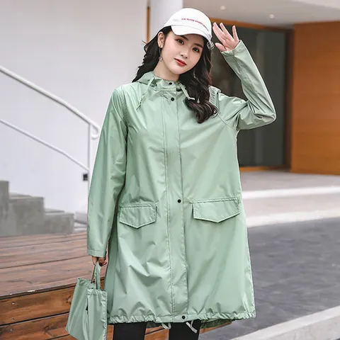 성인우비 레인코트 여성우비 파스텔 EVA 방수 롱우의 낚시 골프 등산 비옷