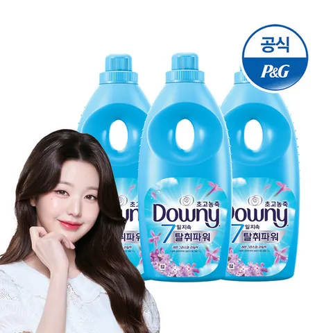 다우니 탈취파워 섬유유연제 레몬그라스와 라일락 1Lx3