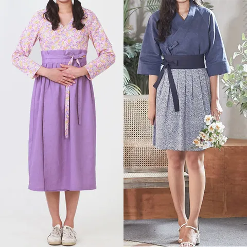 소잉데일리] 여성 한복 패턴 철릭 원피스 퓨전