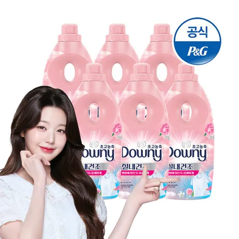 다우니 엑스퍼트 섬유유연제 실내건조 플로랄 1Lx6