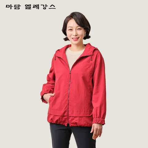 [마담엘레강스][마담엘레강스] 카리나 체크안감 트렌치 점퍼 K24