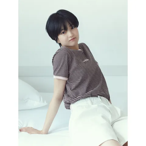 [ 롯데백화점 ][폴햄]여성 30수 코튼 링거 스트라이프 크롭티 (PHE2TR2050)