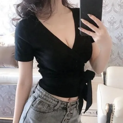 핑크궁뎅 V넥오픈반팔티 옆라인 코스프레 코스튬성인 야한원피스