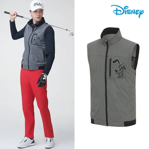 [디즈니골프] 남성 체스트 캐릭터 포켓 우븐 조끼 베스트 DO1MJV007