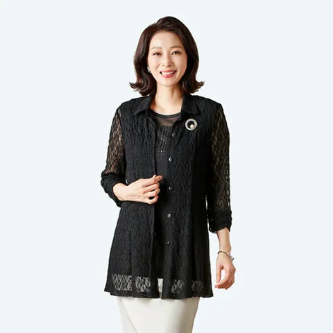 [마담엘레강스][마담엘레강스] 에스더 레이스 자켓 K221JK03