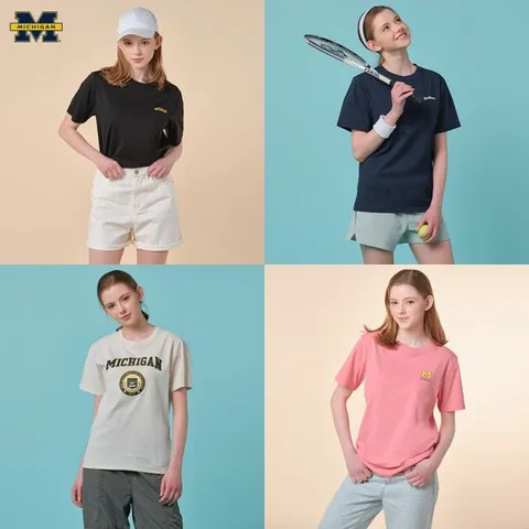 [미시간][미시간] 여성 캐주얼 반팔 티셔츠 4종세트