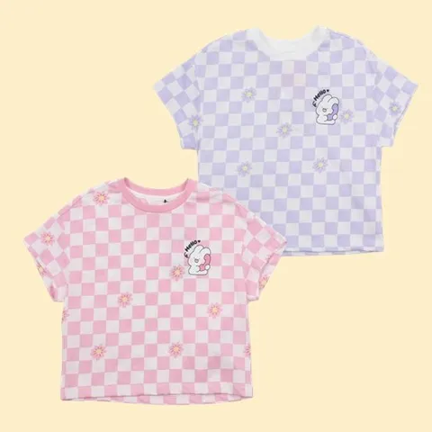 [ 롯데백화점 ][로엠걸즈(아동)]슈야캐쥬얼 크롭 반팔티셔츠RGRA2443S