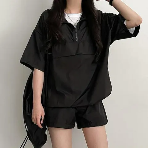 여성 아노락 트레이닝세트 반집업 셋업 운동복SET 헬스복 런닝복