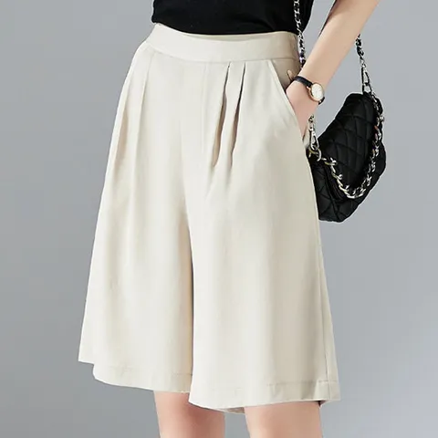 [패션시그널/GS ONLY] 링클투라인 뒷밴딩 5부 반바지 F735D0