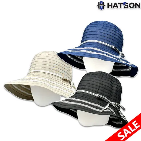 [ 롯데 롯데쇼핑(주)e커머스사업본부 ][햇츠온]여성 피에르가르뎅 와이어 넓은챙 여름 버킷햇 모자 C3