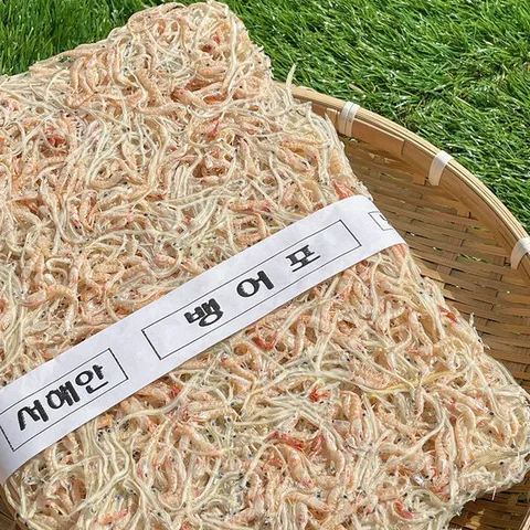 무료배송 서해안 보리새우 섞인 뱅어포 10장