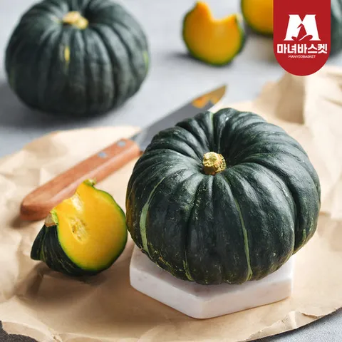 [마녀바스켓] 제주 미니 밤단호박 보우짱 2kg 소과 (7-13과 내외)