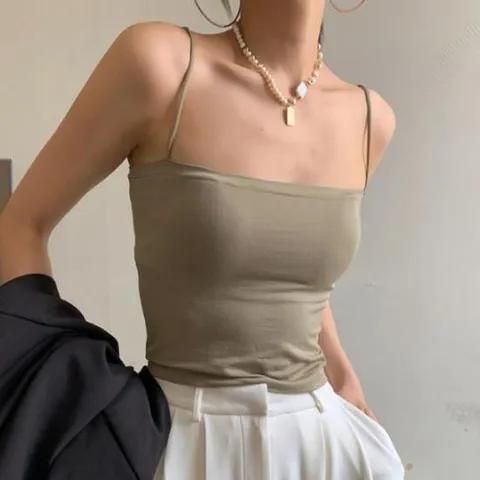 CWTN1806 패드 내장 쿨썸머 투브탑 여성 탱크탑 여성끈나시