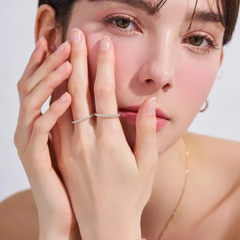 *새해특가*[도로시] 14k 모이사나이트 믹스 이터니티 반지_1.5mm(6~14호)