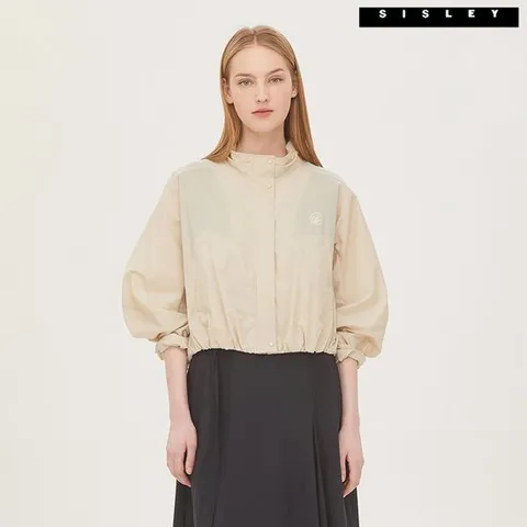 [시슬리] 젤로 모크넥 크롭 점퍼 SAJPC4431_BE