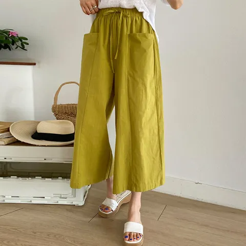 [아이스쿨]빌즈 쿨링 와이드 8부 밴딩 팬츠 A12