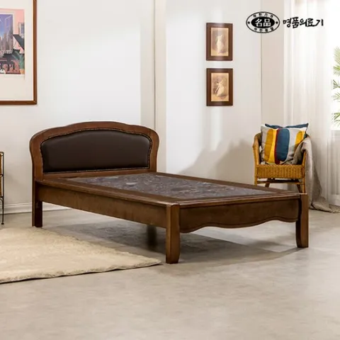 [명품의료기] 베르크S 가죽 싱글 홍칠보석 돌침대