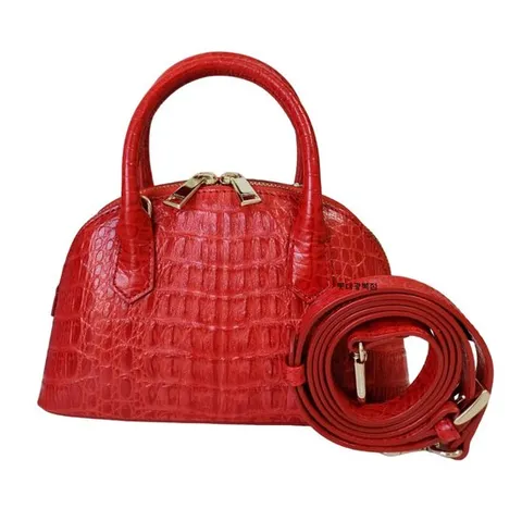 [ 롯데백화점 ][에스콰이아]카이만 악어 핸드백 미니 휴대폰 가방 토트 크로스백 ECBSHB041RE