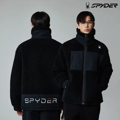 [스파이더] 남성 플리스 패딩 셜파 자켓 SPJPCNFT312MBLK